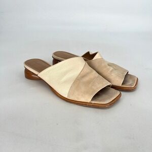 M Gemi Sandal Womens 8.5 / IT 39 Leather Neutral Slides‎ Slip On Classic Simple